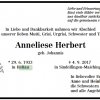 Johannis Anneliese 1933-2017 Todesanzeige